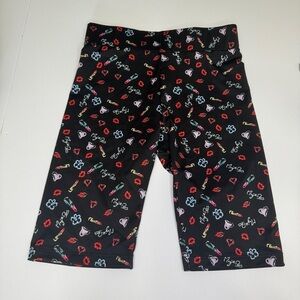 Maje Paris Heart & Kisses Print Bermuda Shorts | Size 34 | NWT